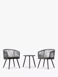 Gallery Direct Cassis 2-Seater Garden Bistro/Tea Table & Chairs Set, Grey