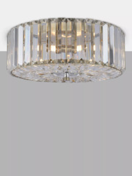 Laura Ashley Fernhurst 3 Bulb Flush Ceiling Light, Antique Brass - thumbnail 3