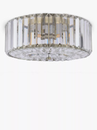 Laura Ashley Fernhurst 3 Bulb Flush Ceiling Light, Antique Brass - thumbnail 4