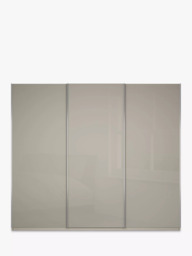 John Lewis Elstra 250cm Wardrobe with White Glass Sliding Doors - thumbnail 2