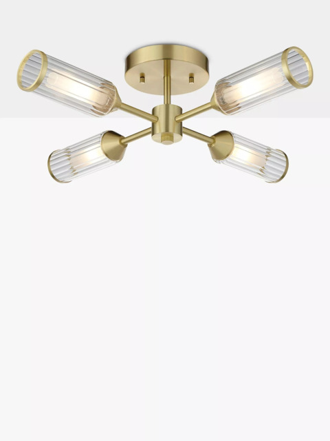 Bay Lighting Aydan 4 Arm Semi Flush Ceiling Light, Gold