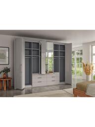 John Lewis Osaka 3m Bi-Fold Wardrobe with 4 Glass Doors, 4 Mirrored Doors & 6 Glass Drawers - thumbnail 3
