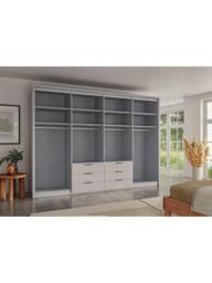 John Lewis Osaka 3m Bi-Fold Wardrobe with 4 Glass Doors, 4 Mirrored Doors & 6 Glass Drawers - thumbnail 4
