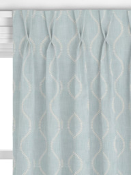 John Lewis Chattis Embroidered Made to Measure Curtains or Roman Blind, Powder Blue - thumbnail 4