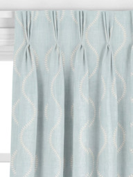 John Lewis Chattis Embroidered Made to Measure Curtains or Roman Blind, Powder Blue - thumbnail 6