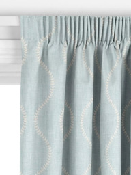 John Lewis Chattis Embroidered Made to Measure Curtains or Roman Blind, Powder Blue - thumbnail 3