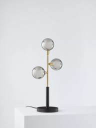 John Lewis Huxley 3 Globe Complete Table Lamp, Black - thumbnail 3