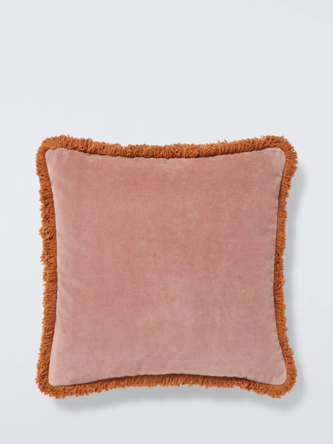 John Lewis Fringed Velvet Cushion