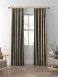Morris & Co. Bellflowers Made to Measure Curtains or Roman Blind, Charcoal/Olive - thumbnail 3