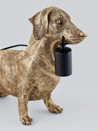 Bay Lighting Sausage Dog Table Lamp, Gold - thumbnail 4