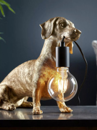 Bay Lighting Sausage Dog Table Lamp, Gold - thumbnail 2