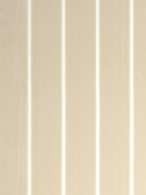 John Lewis Padstow Stripe Cotton Pair Lined Pencil Pleat Curtains, Putty - image 1