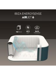 Lay‑Z‑Spa Ibiza AirJet Inflatable Square Smart Hot Tub with Cover, 6 Person - thumbnail 4