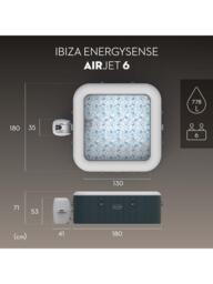 Lay‑Z‑Spa Ibiza AirJet Inflatable Square Smart Hot Tub with Cover, 6 Person - thumbnail 5