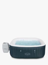 Lay‑Z‑Spa Ibiza AirJet Inflatable Square Smart Hot Tub with Cover, 6 Person