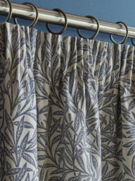 William Morris At Home Original Willow Pair Blackout Lined Pencil Pleat Curtains, Indigo - thumbnail 3
