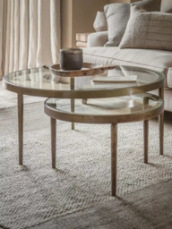 nkuku Jiya Duo Coffee Table, Brass - thumbnail 2