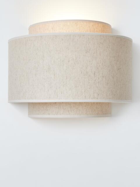 John Lewis Vicente Layered Fabric Wall Light, Cream - image 1