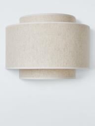 John Lewis Vicente Layered Fabric Wall Light, Cream - thumbnail 2