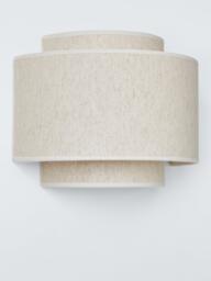 John Lewis Vicente Layered Fabric Wall Light, Cream - thumbnail 3