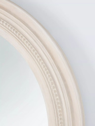 John Lewis Hand-Carved Coastal Wood Frame Round Wall Mirror, 80cm, White Wash - thumbnail 3
