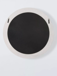 John Lewis Hand-Carved Coastal Wood Frame Round Wall Mirror, 80cm, White Wash - thumbnail 4