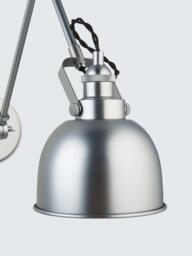 John Lewis Baldwin Reach Wall Light, Silver - thumbnail 4
