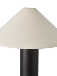 John Lewis Walnut Column Table Lamp, Black - thumbnail 4