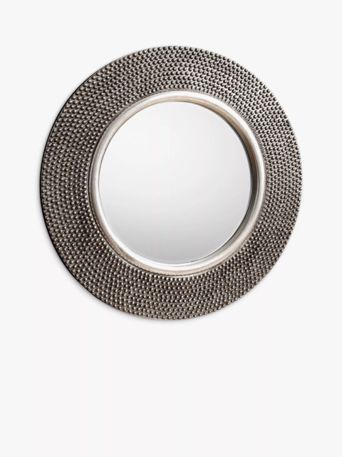 Gallery Direct Whittington Round Textured Mirror, 80cm, Silver - image 1