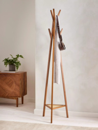 John Lewis Poly Rattan and Bamboo Coat Stand, Cherry Wood - thumbnail 2