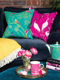 Sara Miller Herons Cushion, Pink - thumbnail 4