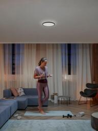 Philips Hue Tento Smart White Ambience Slim Small Wall/Ceiling Panel Light, Black - thumbnail 4