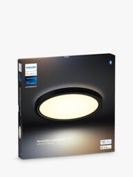 Philips Hue Tento Smart White Ambience Slim Small Wall/Ceiling Panel Light, Black - thumbnail 2
