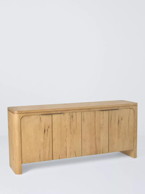 John Lewis Solace Cracked Oak 4 Door Sideboard, Mid Tone - image 1