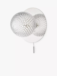 Laura Ashley Prague Textured Glass Bathroom Wall Light - thumbnail 4