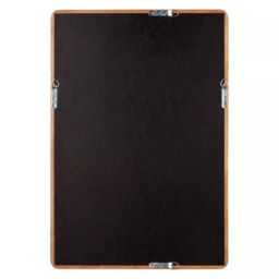 John Lewis Rounded Corners Wood Frame Wall Mirror, 54 x 79cm, Oak - thumbnail 3