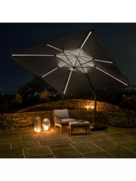 Pacific Glow Challenger T2 Square LED Light Parasol & Base with Cover, 3m - thumbnail 5