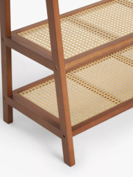 John Lewis Poly Rattan and Bamboo Clothes Rail, Cherry Wood - thumbnail 4