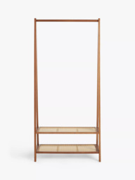 John Lewis Poly Rattan and Bamboo Clothes Rail, Cherry Wood - thumbnail 3