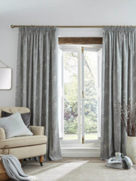 Laura Ashley Pussy Willow Pair Lined Pencil Pleat Curtains - thumbnail 1