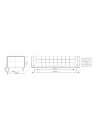 At the Helm Grace Grand 4 Seater Leather Sofa - thumbnail 2