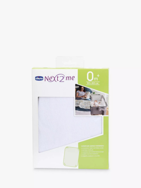 Chicco Next2Me Terry Cloth Mattress Cover, White - image 1
