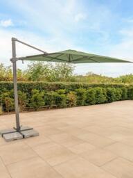 KETTLER Luna Aluminium Cantilever Square Parasol & Base, 3m - thumbnail 2