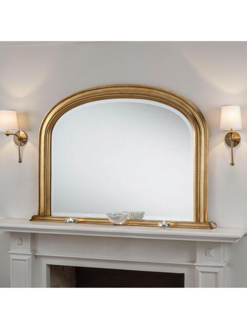 Yearn Arched Gilt Frame Overmantel Wall Mirror, 79 x 112cm - image 1