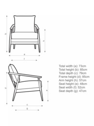 ercol for John Lewis Hazlemere Armchair, Vintage Ash Leg - thumbnail 2