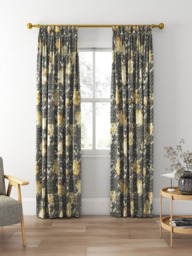 Clarke & Clarke Camile Made to Measure Curtains or Roman Blind, Chartreuse/Charcoal - thumbnail 5