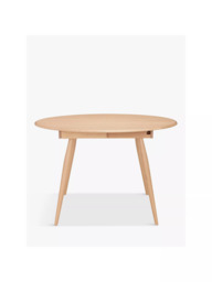 ercol for John Lewis Shalstone 4-6 Seater Extending Round Dining Table, Oak - thumbnail 3