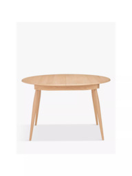 ercol for John Lewis Shalstone 4-6 Seater Extending Round Dining Table, Oak - thumbnail 2
