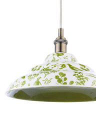 Joules Audley Pheasant Print Ceramic Pendant Ceiling Light, Light Green - thumbnail 5
