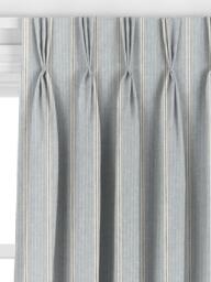 John Lewis Rustic Fine Stripe Made to Measure Curtains or Roman Blind, Lake Blue - thumbnail 6